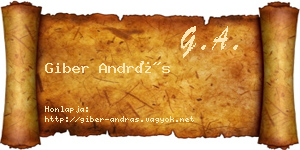 Giber András névjegykártya