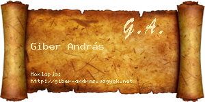 Giber András névjegykártya